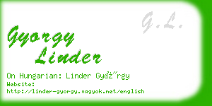 gyorgy linder business card